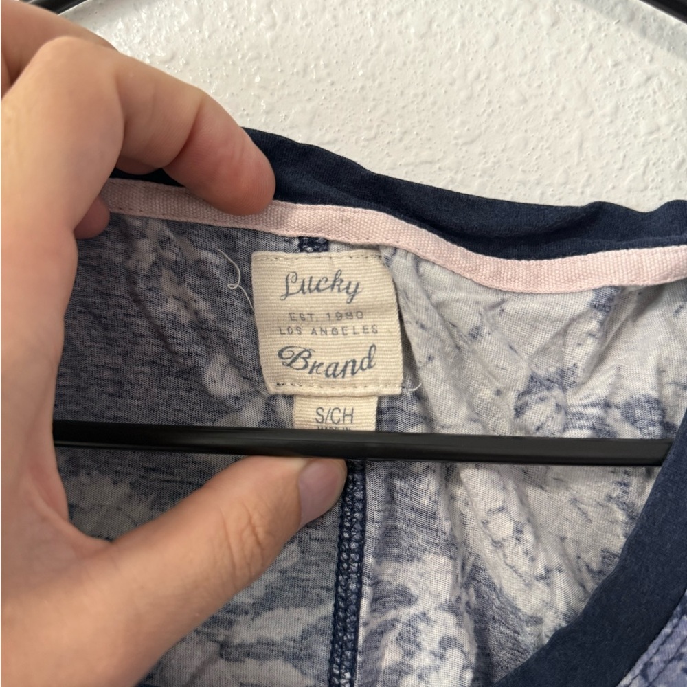 Lucky Brand Blue and White Top